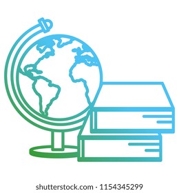 text book school with planet earth