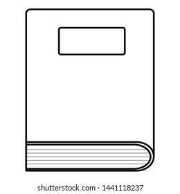 text book school supply icon