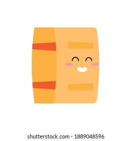 text book school supply kawaii character vector illustration design