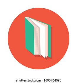 text book school supply line and fill style vector illustration design
