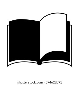 text book silhouette isolated icon