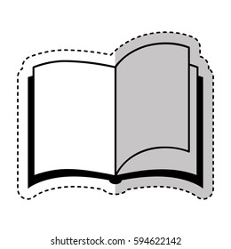 text book silhouette isolated icon