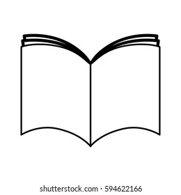 text book silhouette isolated icon