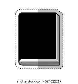 text book silhouette isolated icon