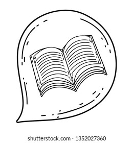 text book in speech bubble day celebration