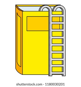 text book with stairs