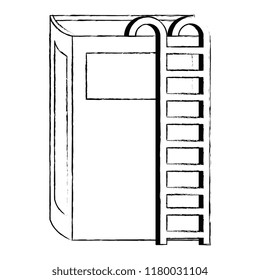 text book with stairs