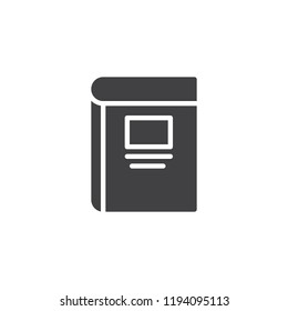 Text book vector icon. filled flat sign for mobile concept and web design. Book simple solid icon. Symbol, logo illustration. Pixel perfect vector graphics