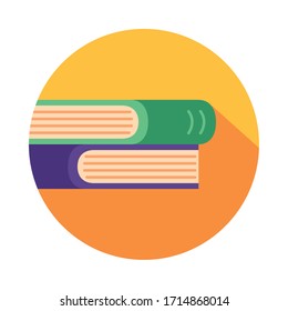 Textbücher mit geschlossenem Blockstil - Vektorillustration