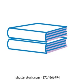text books closed line style icon vector illustration design