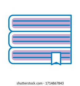 text books closed line style icon vector illustration design