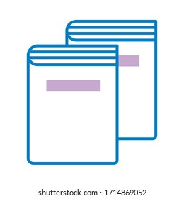 libros de texto líneas cerradas icono ilustración vectorial