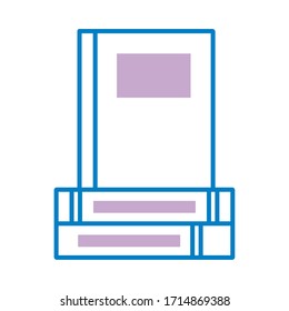 text books closed line style icon vector illustration design