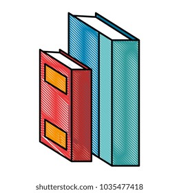 text books isolated icon
