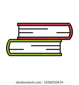 text books isolated icon