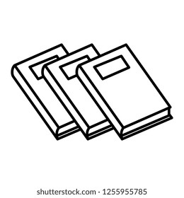 text books isolated icon