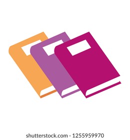 text books isolated icon