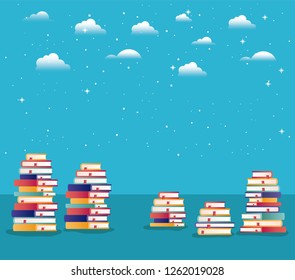 text books isolated icon