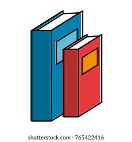 text books isolated icon