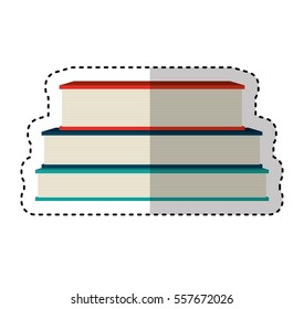 text books isolated icon vector illustration design