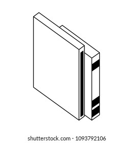 text books isometric icon