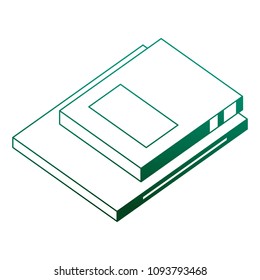 text books isometric icon