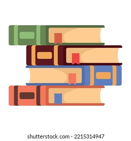 text books library isolated icons