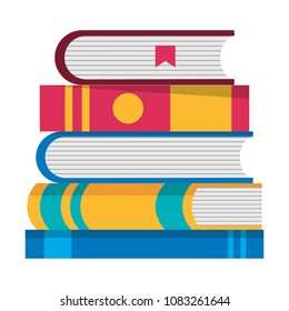 text books pile icons