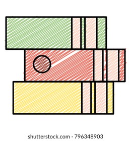 text books pile isolated icon