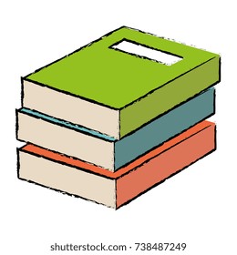 text books pile school icon