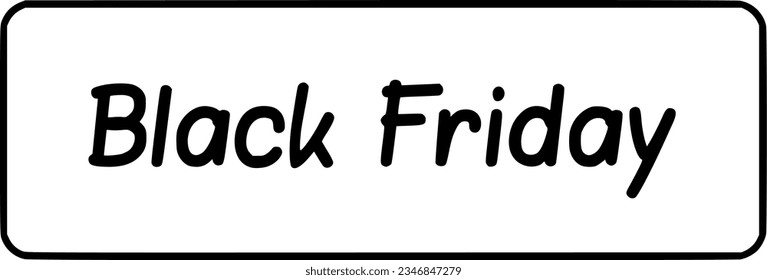 text ´black friday´ with border