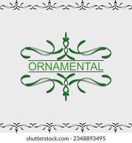 Text border, ornate frame, and can for border in the form of vector illustration