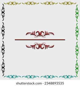 Text border, ornate frame, and can for border in the form of vector illustration