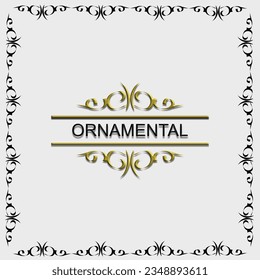 Text border, ornate frame, and can for border in the form of vector illustration