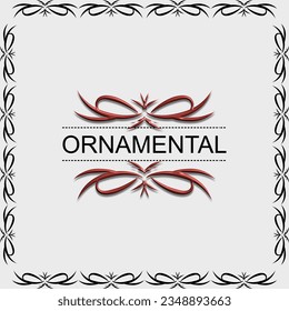 Text border, ornate frame, and can for border in the form of vector illustration