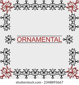 Text border, ornate frame, and can for border in the form of vector illustration