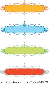 Text border Vector design, Name box, Title Frame