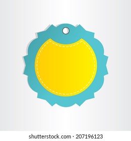text box abstract decorative keyring design yellow blue advertising design shopping invitation
