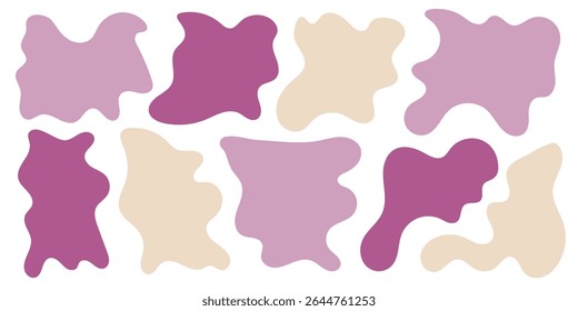 Caixa de texto irregular. Formas abstratas em tons rosa suave e bege criam um padrão calmante perfeito para o design moderno
