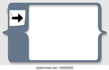 text box for any text with arrow and paper clip