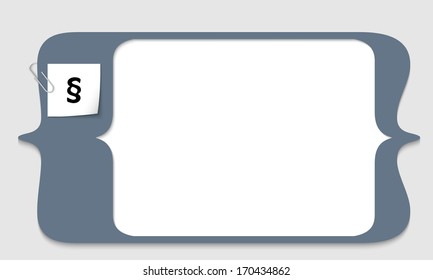 text box for any text with paragraph and paper clip