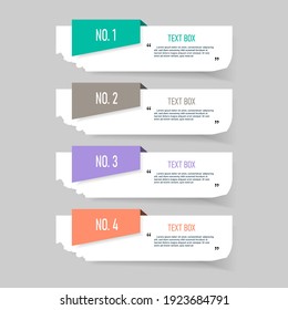 Text Box Banner Design With Note Papers.