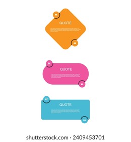 Text Box Banner Icon Set Vector Design.
