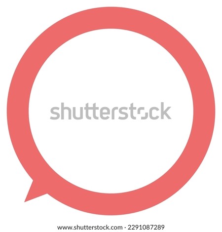 Text Box Bubble Circle Pop Up Message Conversation Communication Story Comic Cartoon Flat Design Isolated