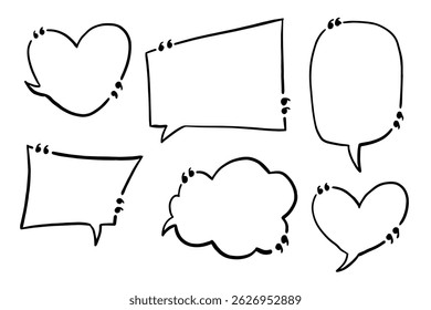 Text box chalkboard blank speech bubbles