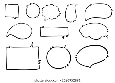 Text box chalkboard blank speech bubbles