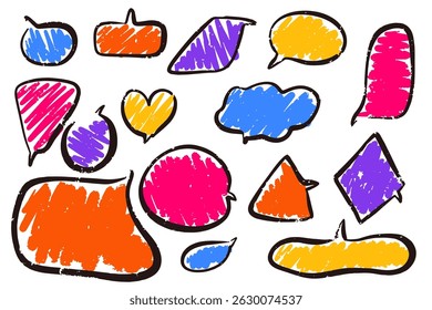 Text box chalkboard blank speech bubbles