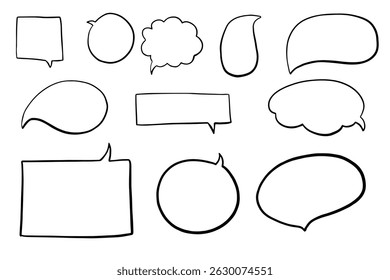 Text box chalkboard blank speech bubbles