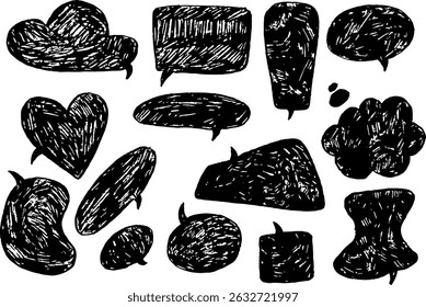 Cuadro de texto pizarra burbujas de discurso en blanco