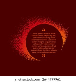 Text box with color gradient spray paint texture, grunge brush square banner with copy space for replacement text, qoutes and information